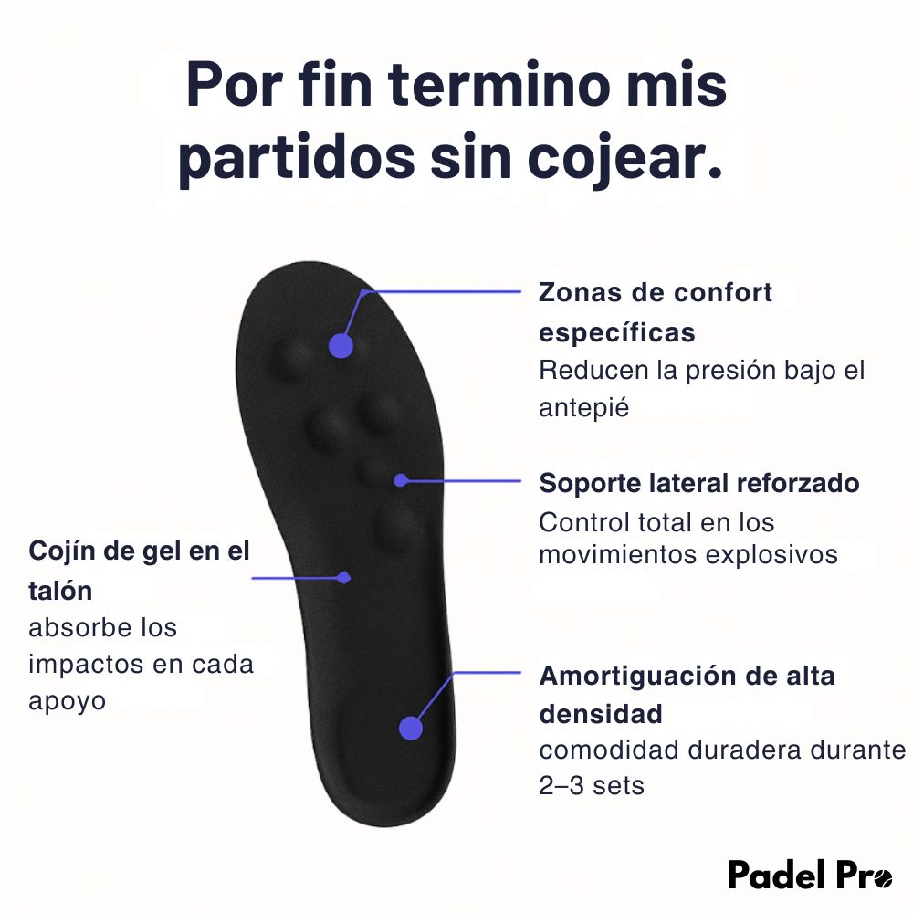 Plantillas Padel Pro – Juega más tiempo, sin dolor